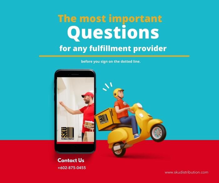 Image showing phone and motorized bike-text "the most important questions for any fulfillment provider"