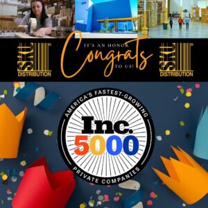 Montage celebration image depicting congratulations to sku for Inc. 5000