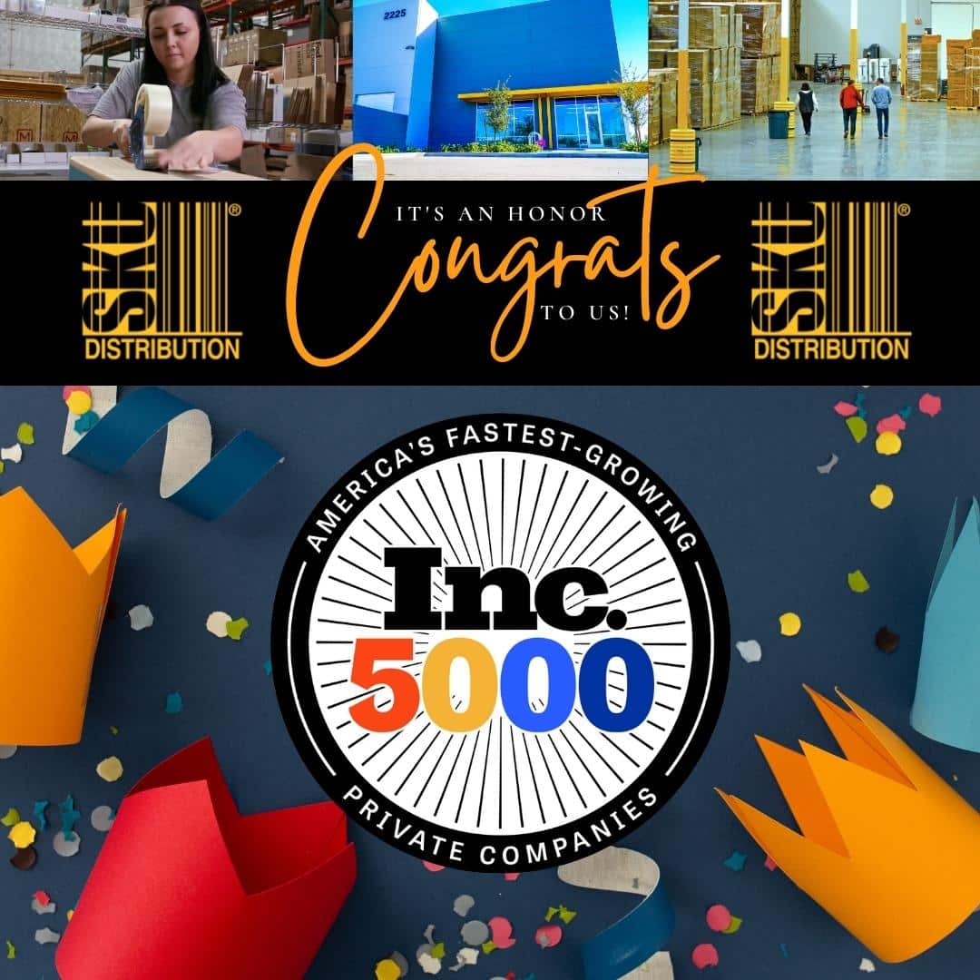 SKU Distribution Inc. 5000 award graphic marking its first appearance on the list in 2022